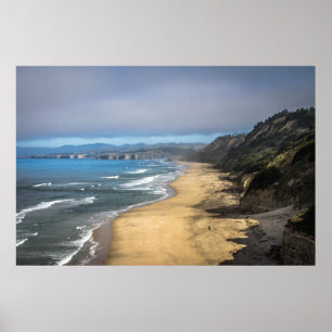 Poster Demi-Moon Bay Beach Californie