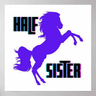 Poster Demi-soeur Poney Violet Fratrie