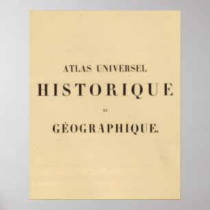 Poster Demi-titre Atlas universel