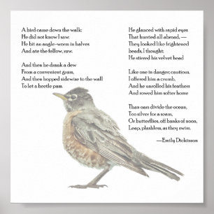 Poster d'Emily Dickinson "In the Garden"