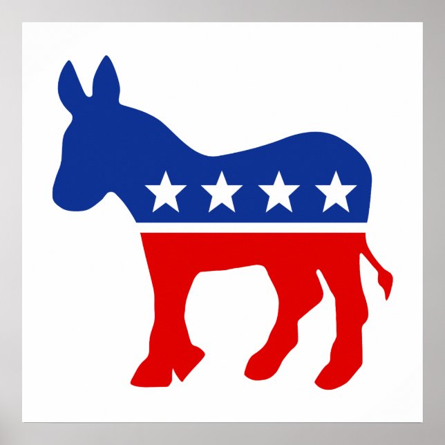 Poster Democrat Donkey (Devant)