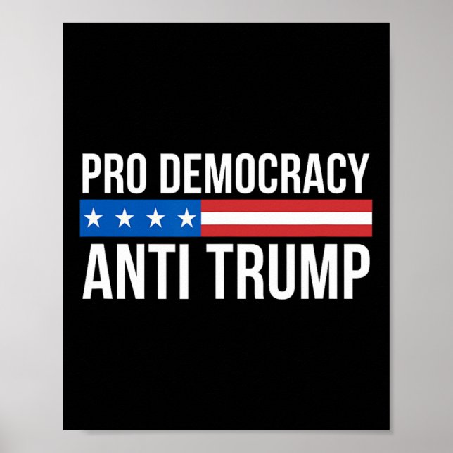 Poster Démocratie - Anti Trump - (Devant)