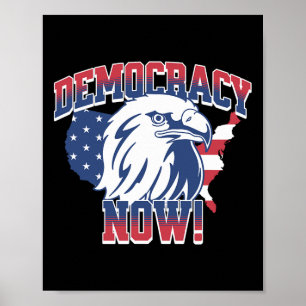 Poster Démocratie maintenant Vote Kamala Harris 2024 Démo