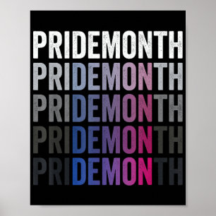 Poster Démon de la fierté Bisexuel Mois de la fierté bi L