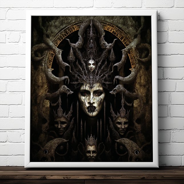 Poster Demon Femme Monster Horreur Art (Créateur téléchargé)