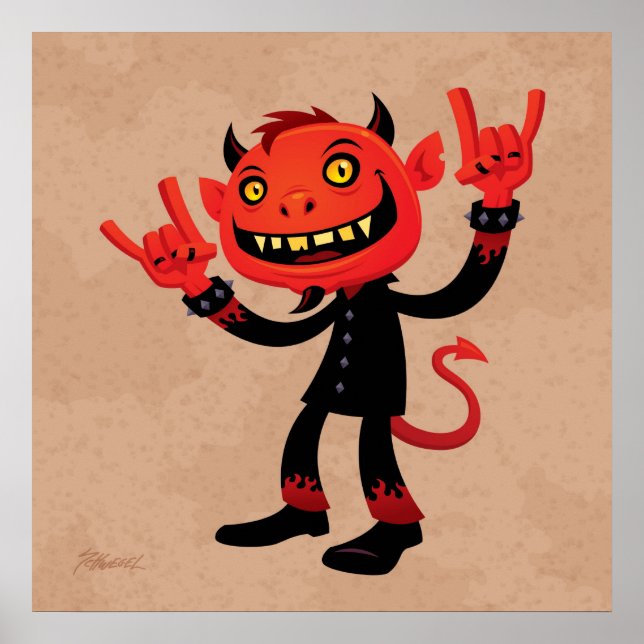 Poster Démon métallique lourd (Devant)