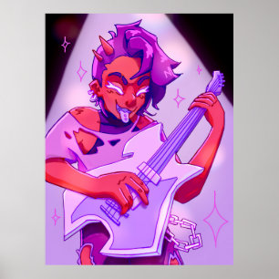 Poster Demon Rock Star