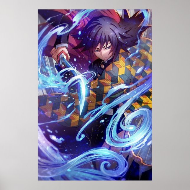 Poster Demon Slayer Kimestu no Yabai Giyu Tomioka (Devant)