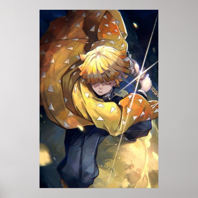 Poster Demon Slayer  Zenitsu Agatsuma 1 (Devant)