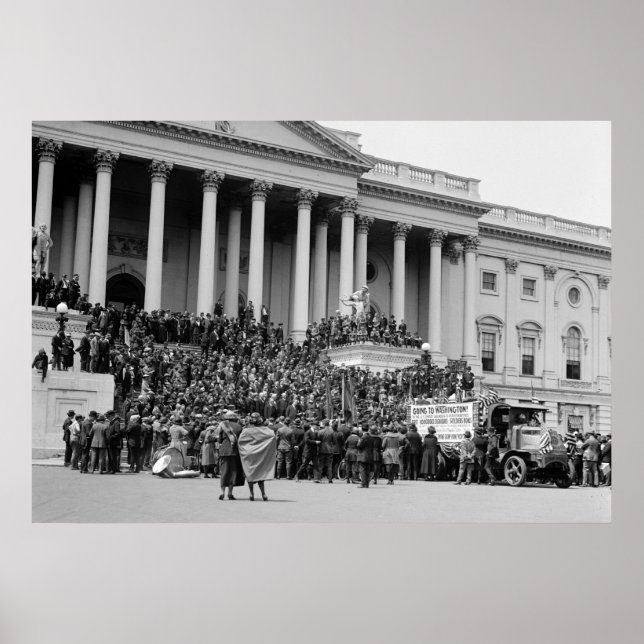 Poster Démonstration de bonus vétéran WW1, 1922 (Devant)