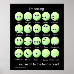 Poster d'émotions des balles de tennis