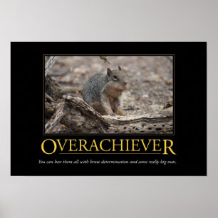 Poster démotivationnel : Overachiever