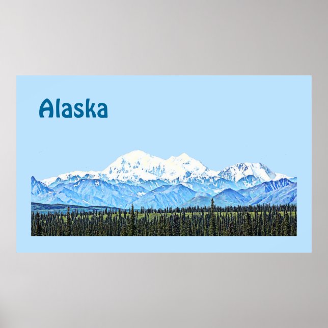 Poster Denali (Mt. McKinley) (Devant)