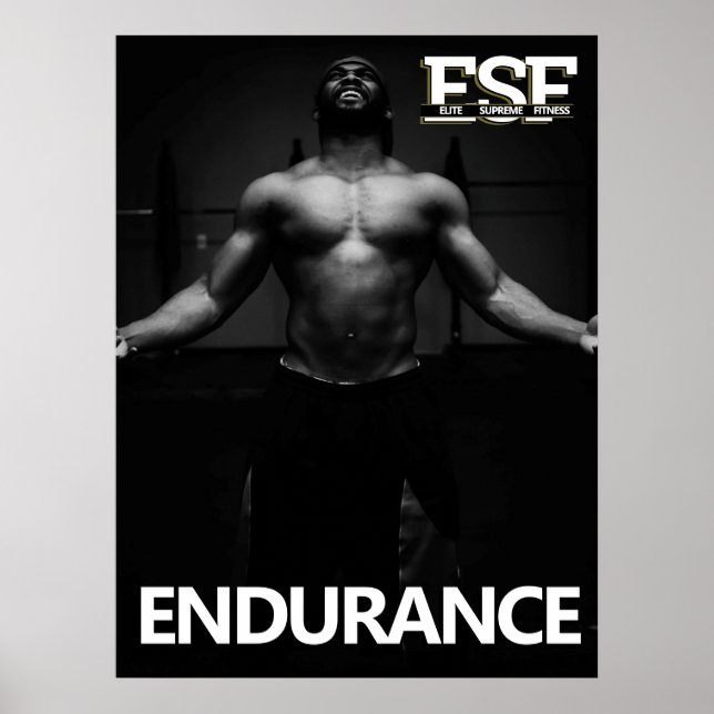 Poster d'endurance du logo de l'entreprise Fitness (Devant)