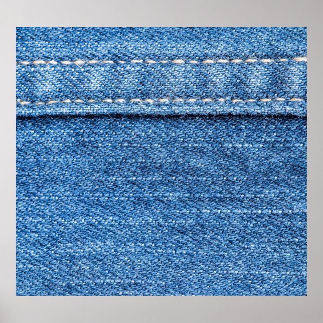 Poster Dénim Bleu : Jeans Classique Texture. (Devant)