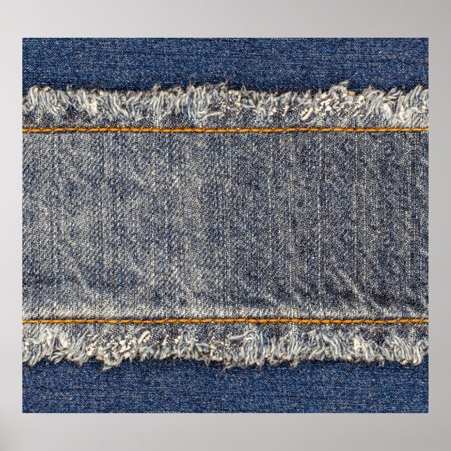 Poster Denim Blue Jeans : Décontracté Double Patch (Devant)