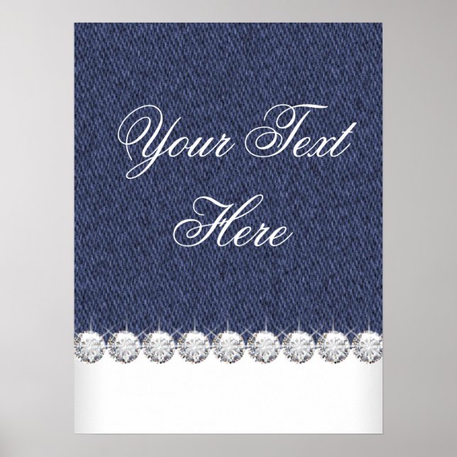 Poster Denim et diamants (Devant)