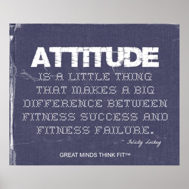 Poster Denim Fitness avec Attitude (Devant)