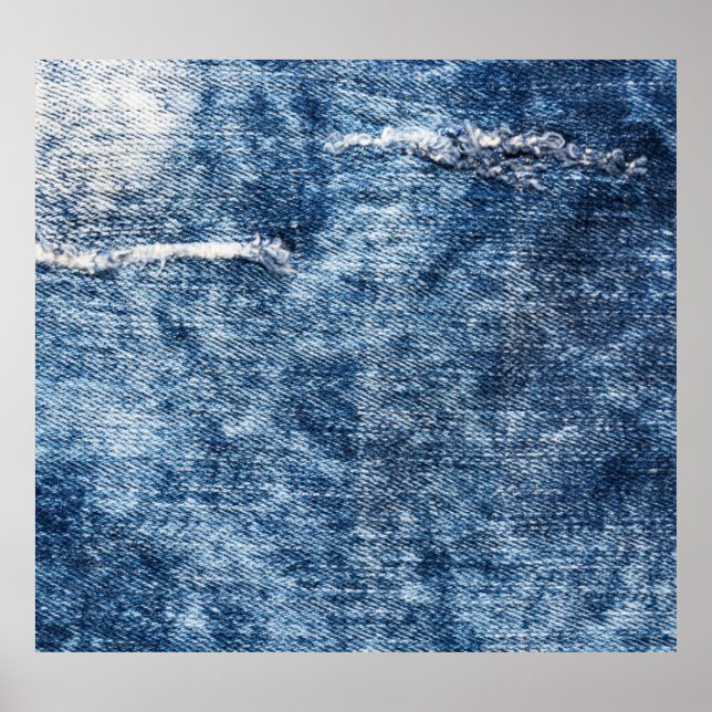 Poster Denim texture : arrière - plan de jeans bleus. (Devant)