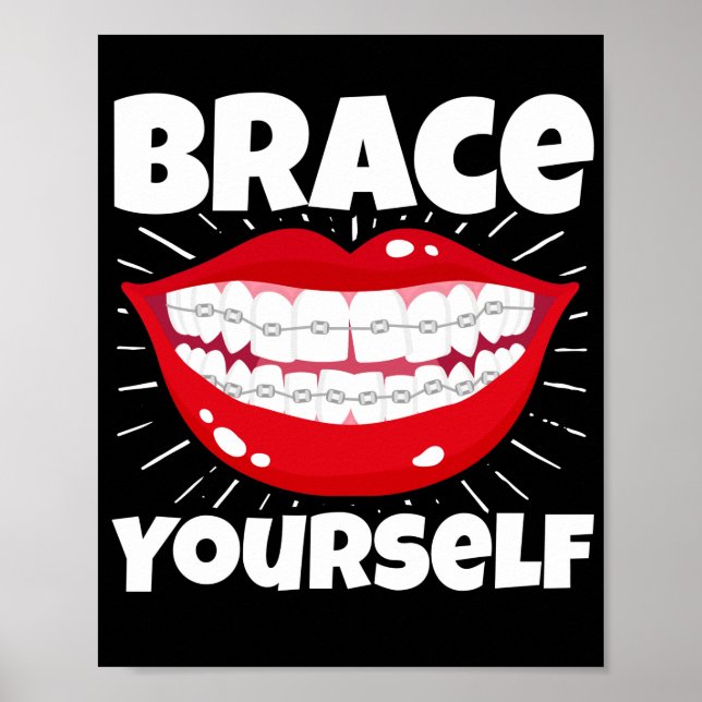 Poster Dentaire Orthodontique Dentiste Se Brace (Devant)