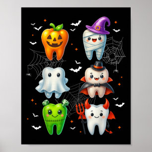 Poster Dental Boo Crew Tee Dentist Halloween Costumes W