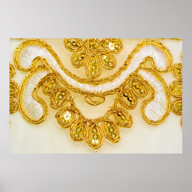 Poster Dentelle jaune doré rayé. texture Arrière - plan,  (Devant)