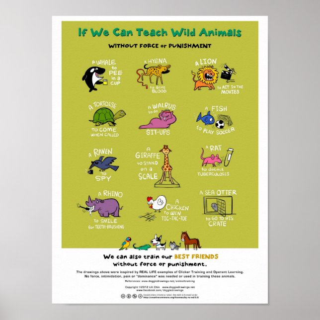 Poster d'entraînement animal sans force (18"x24") (Devant)