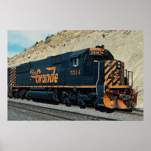 Poster Denver et Rio Grande Western EMD SD-50 no 5514, (Devant)