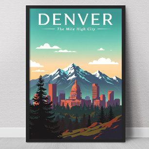 Poster Denver vintage