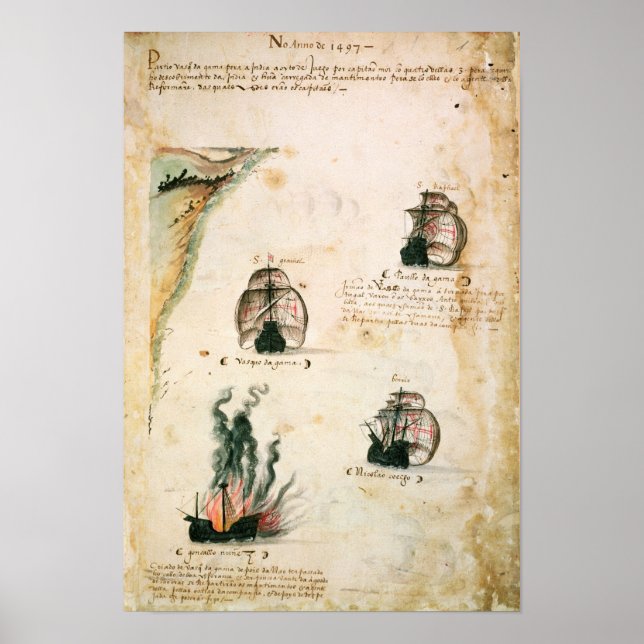 Poster Départ de Vasco da Gama (Devant)