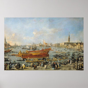 Poster Départ du "Bucentaur" pour le Lido