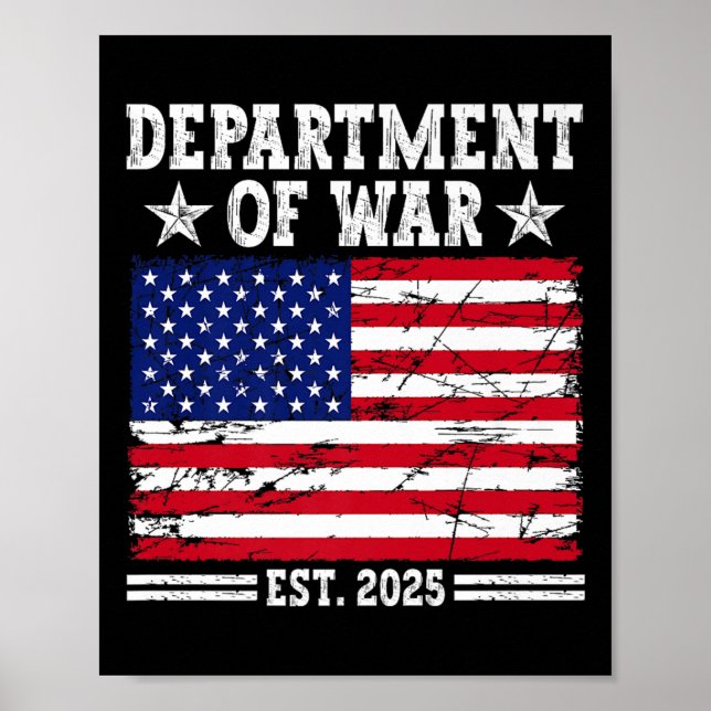 Poster Département De Guerre Usa Camouflage Drapeau Dépar (Devant)