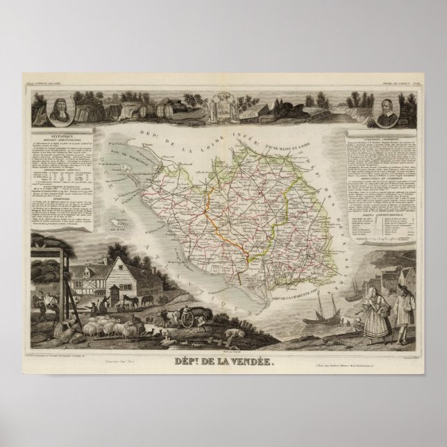 Poster Département De La Vendee (Devant)