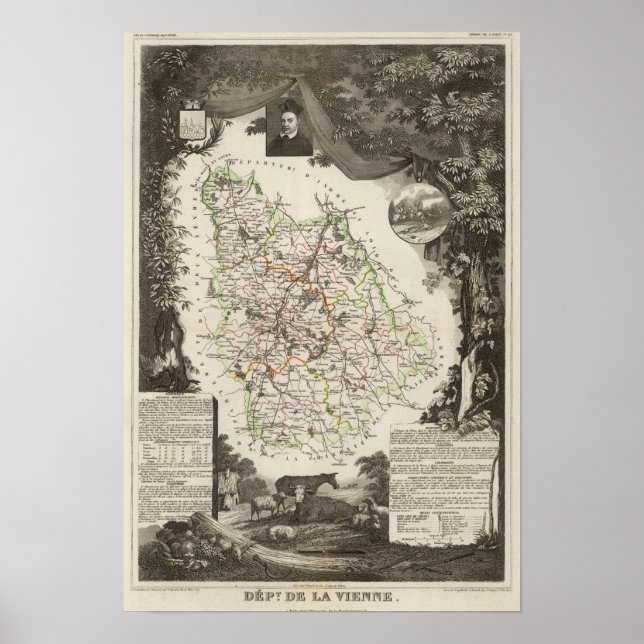 Poster Département De Vienne (Devant)