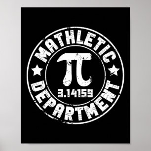 Poster Département Mathétique 3.14159 Pi Jour Enseignant 
