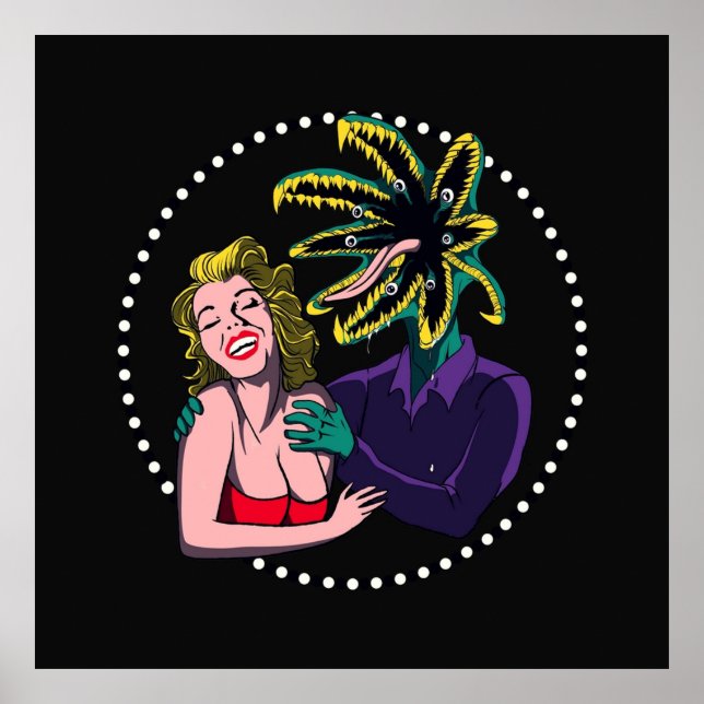 Poster Déplaisant Anime Parasite monstre et conception fi (Devant)