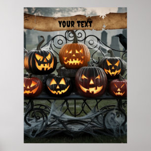 Poster Déplaisant Halloween Jack-o'-Lanterns avec toiles 