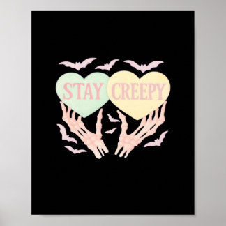 Poster Déplaisant - Squelette Tenue De Main Coeurs Douce 