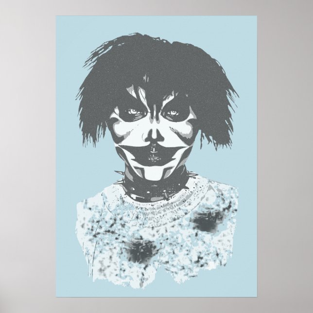 Poster Déplaisant visage de clown tueur (Devant)