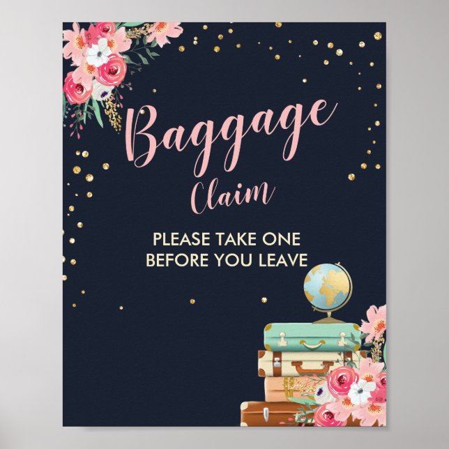Poster Dépose bagage Désinscrire Douche de voyage Mlle à  (Devant)