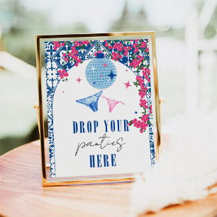 Poster Déposez votre Pantie Dancing Queen Fête des mariée