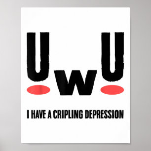 Poster Dépression J'ai une Dépression Handicapante Santé