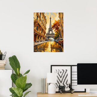 Poster/Der Eiffelturm in Licht/Print Poster