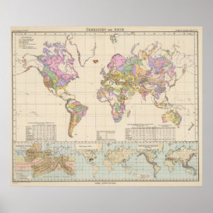 Poster Der Erde - aperçu d'Ubersicht de la carte de la