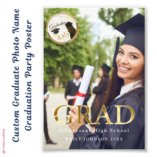 Poster der Foto-Graduierungspartei für benutzerdef