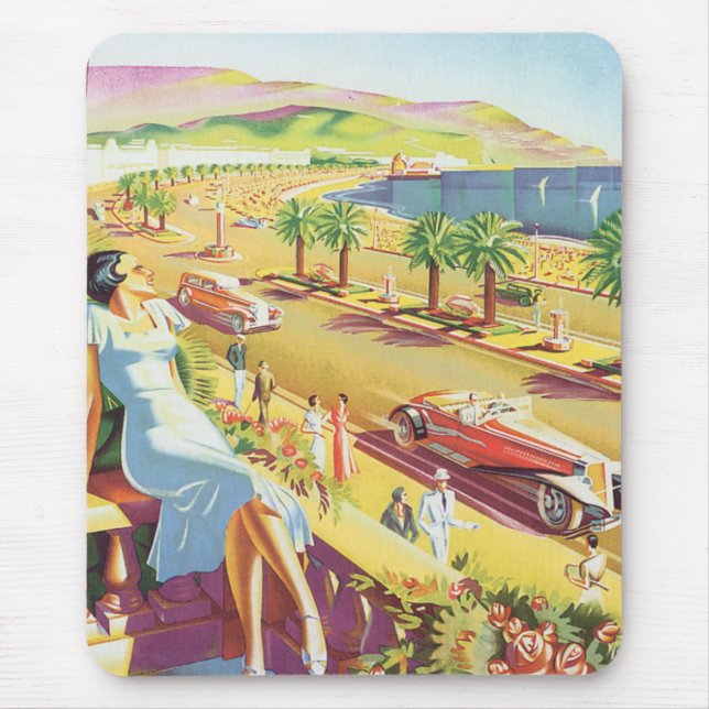 Poster der französischen Riviera Mousepad (Vorne)