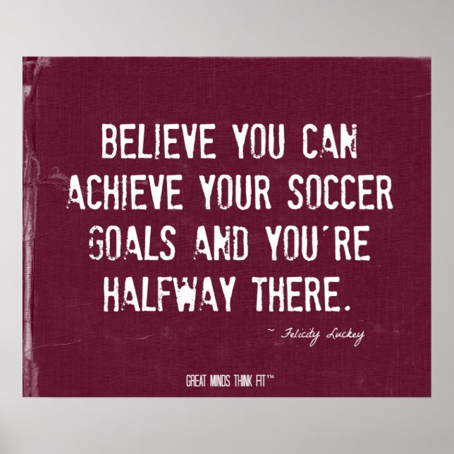 Poster der Fußballziele im Maroon Denim 2010 (Vorne)