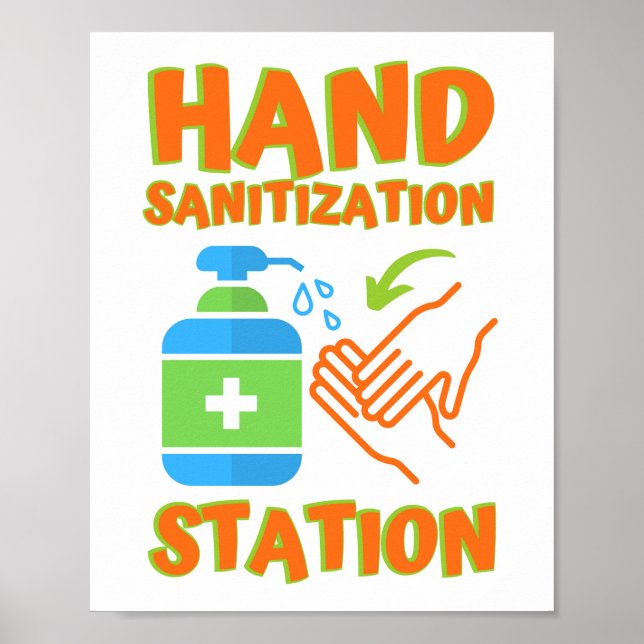 Poster der Hand-Sanierungsstation (Vorne)