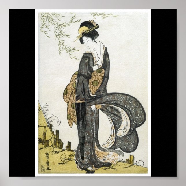Poster der japanischen Malerei c. 1805 (Vorne)