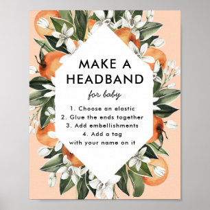 Poster der kleinen Süsse Baby Shower Headband Stat